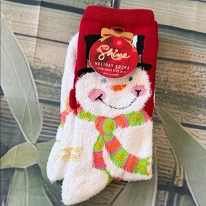NWT Shine Holiday Snowman Socks